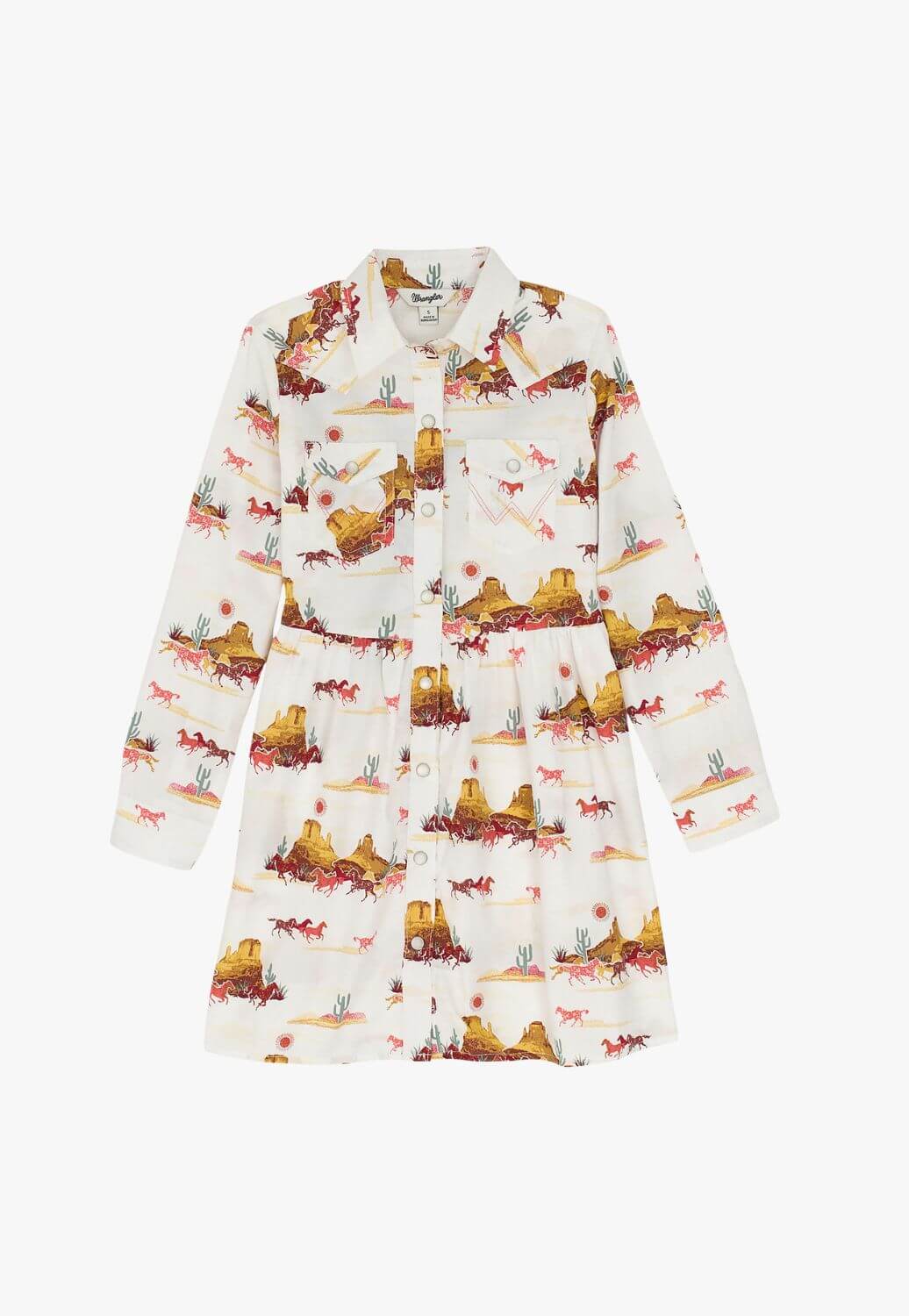Wrangler Girls Western Long Sleeve Dress