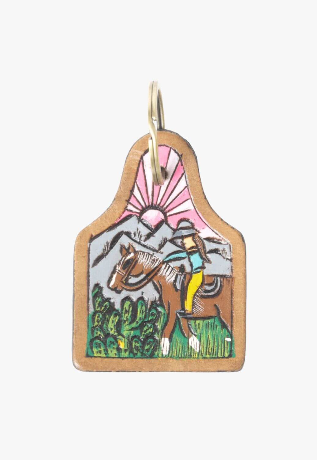 Myra Dawn Rider Tooled Leather Key Fob