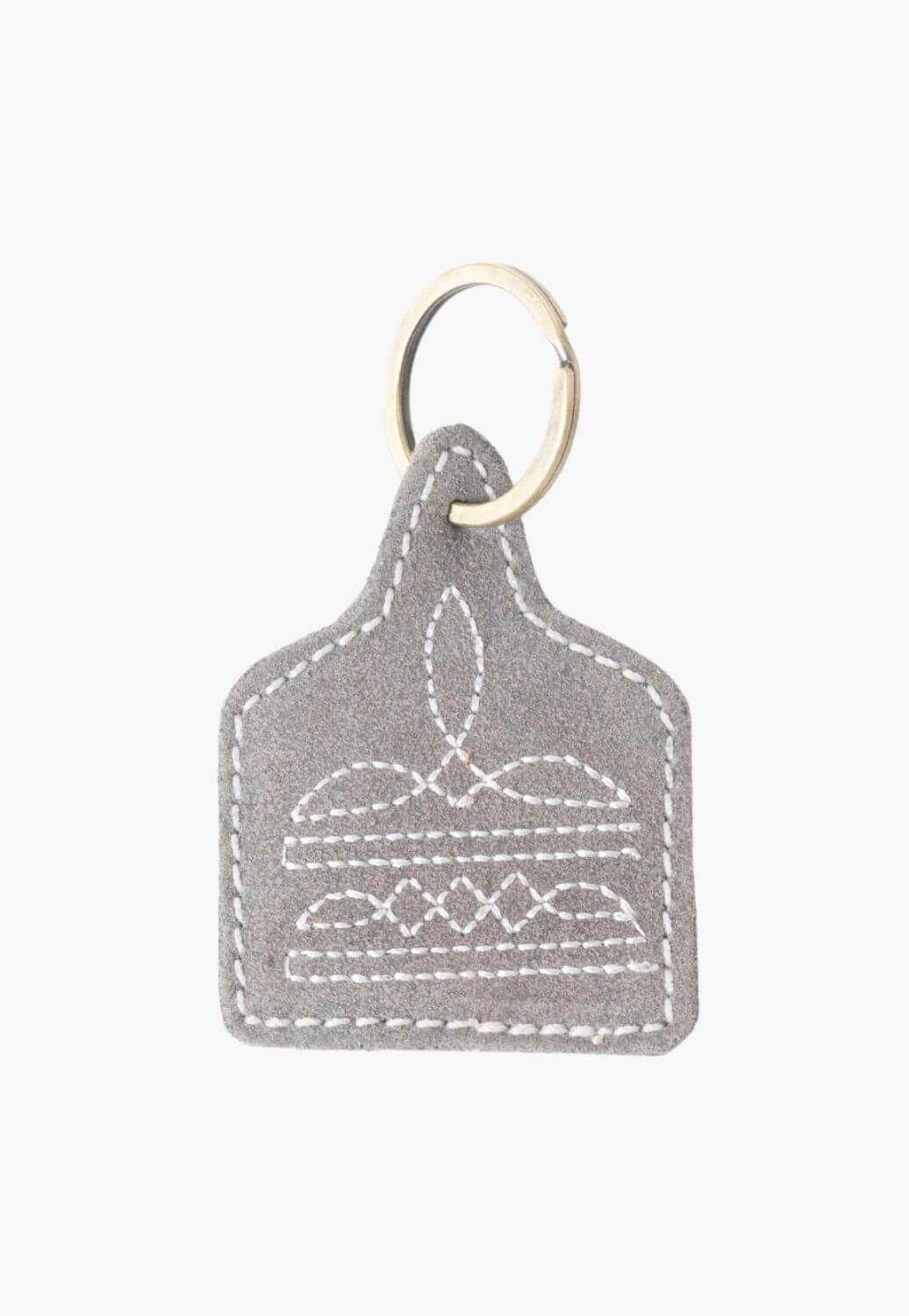Myra Saddle Mark Embroidered Leather Key Fob