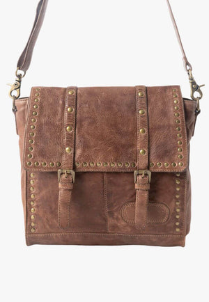 Myra Western Rune Leather Crossbody Bag