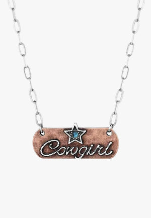 Montana Rustic Cowgirl Bar Necklace