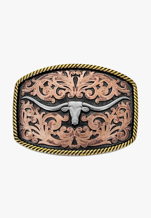 Montana Texas Longhorn Western Buckle