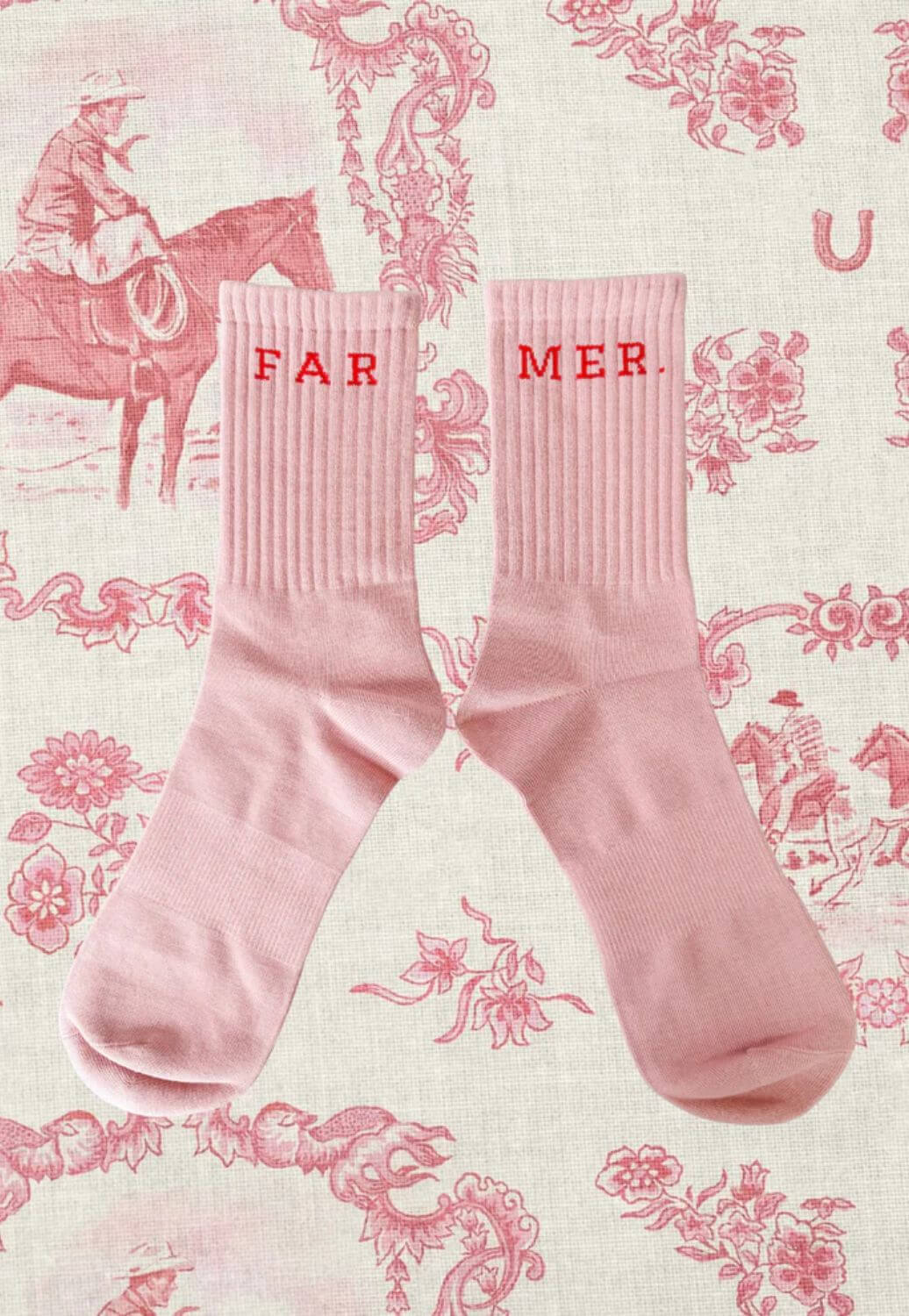 Whitney Spicer Pink Boot Socks