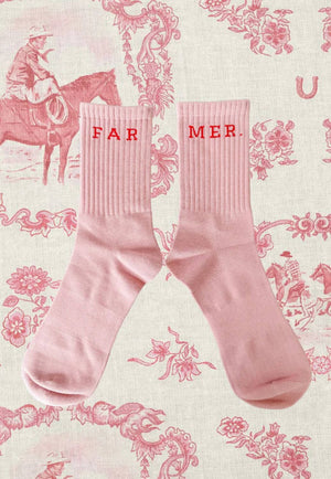 Whitney Spicer Pink Boot Socks