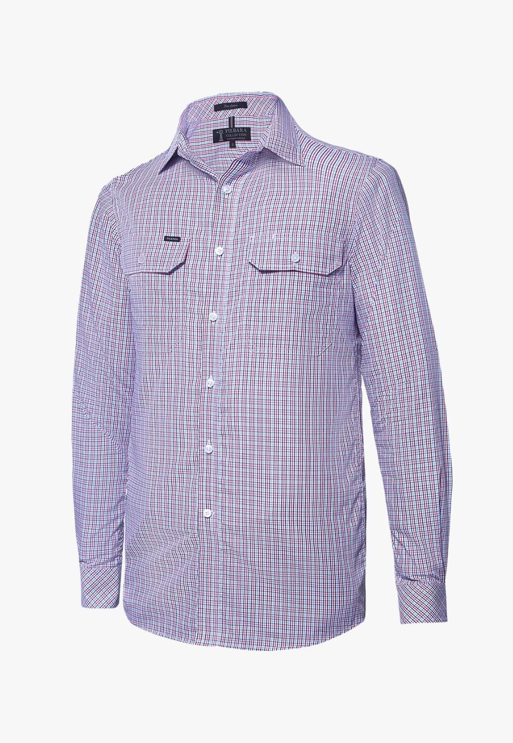 Pilbara Mens Premium Check Long Sleeve Shirt