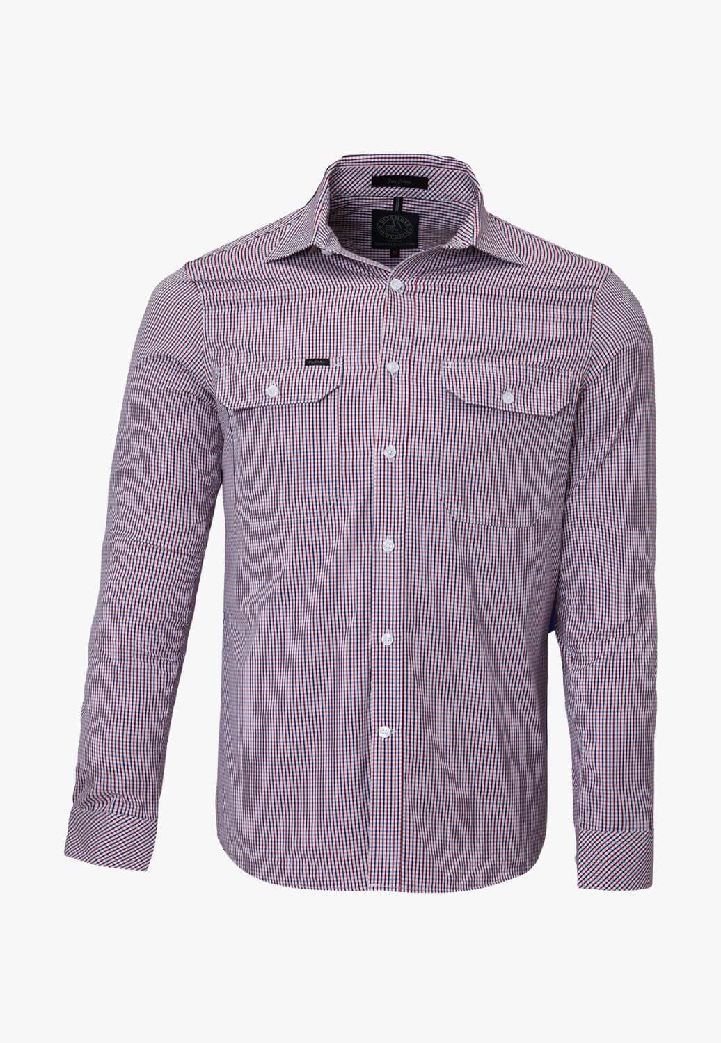 Pilbara Mens Check Long Sleeve Shirt