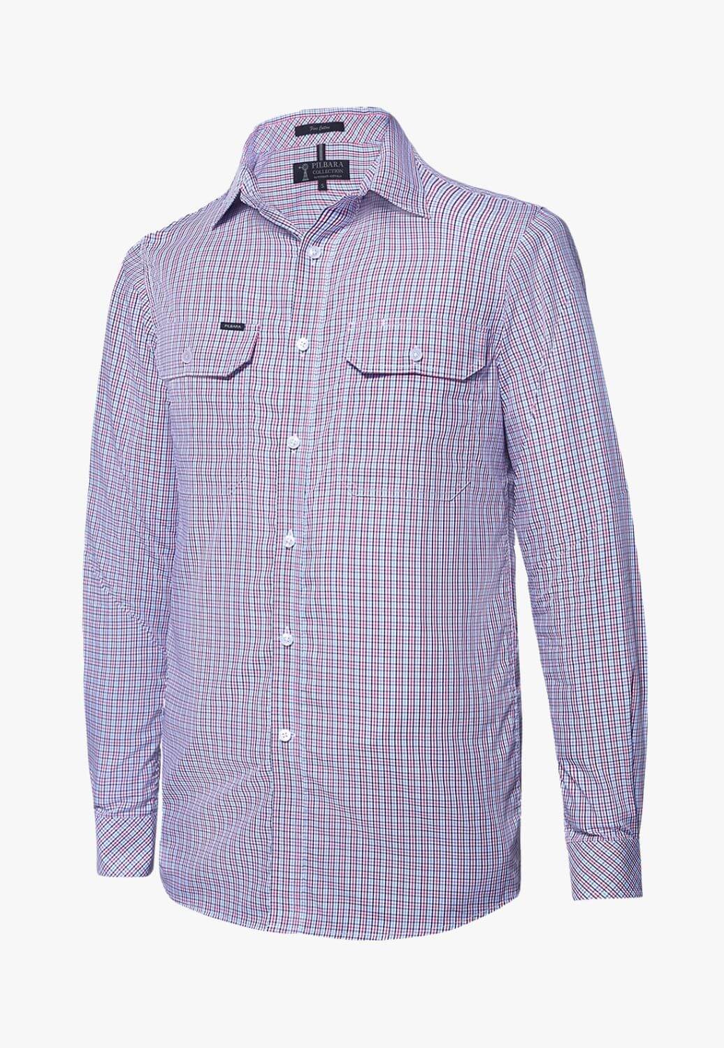 Pilbara Mens Premium Check Long Sleeve Shirt
