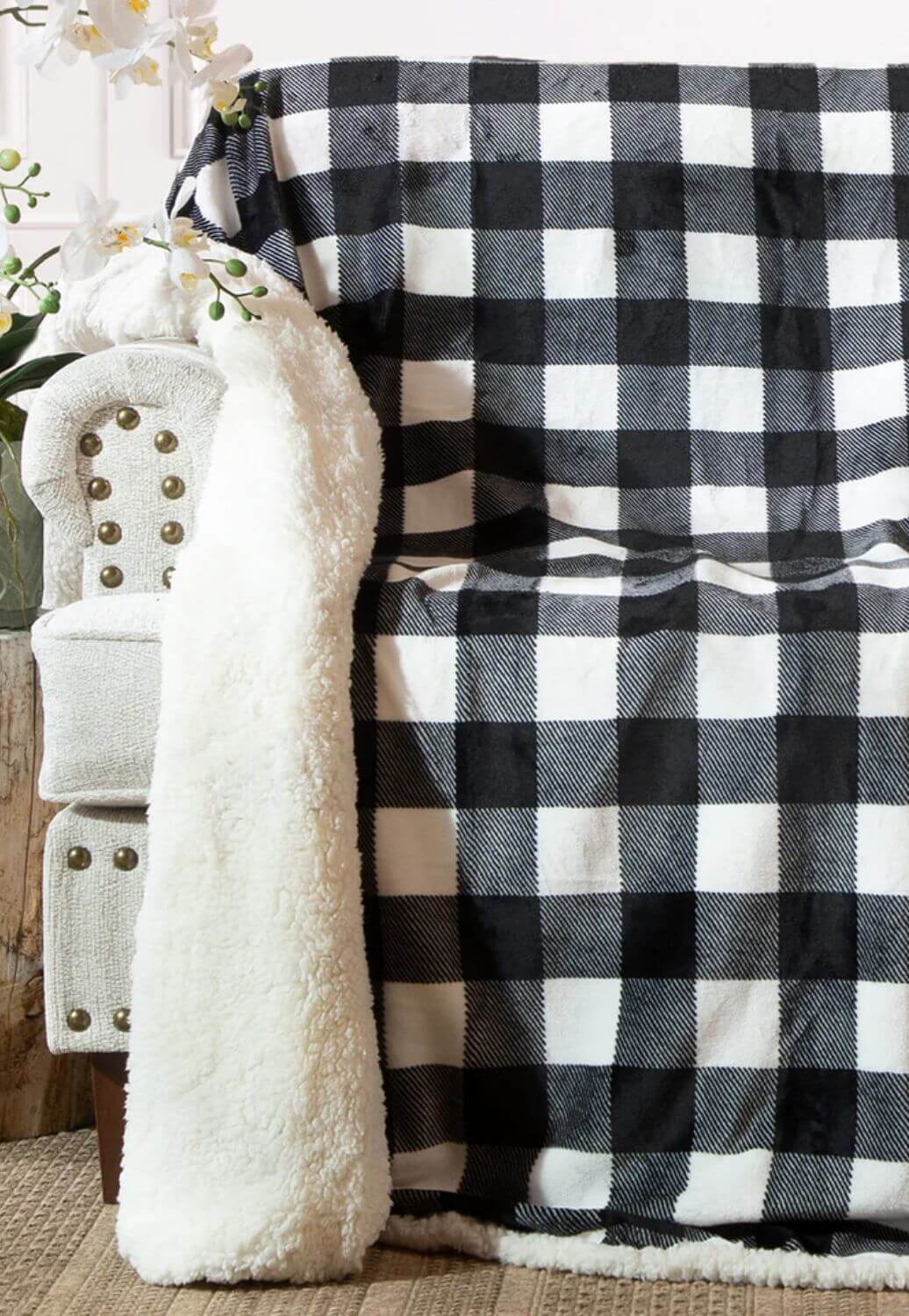 Carstens Plaid Plush Throw