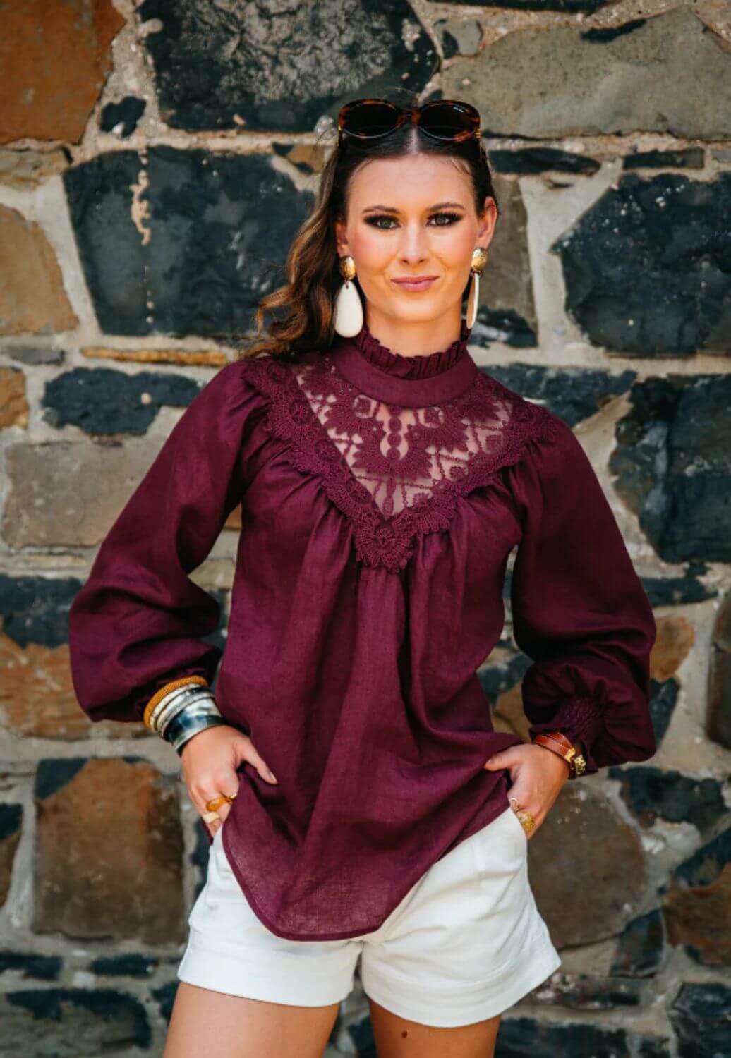 Hitchley &amp; Harrow Womens Linen Shirt