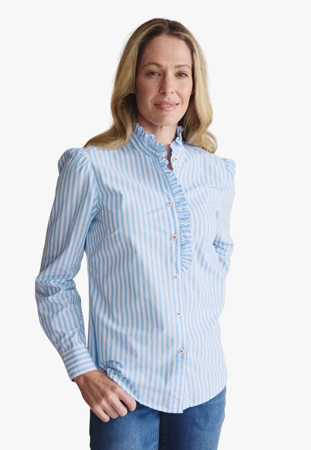 S. Kidman Womens Henty Frill Neck Shirt