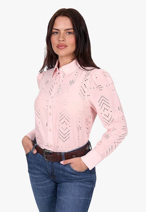 Wrangler Womens Henley Long Sleeve Shirt