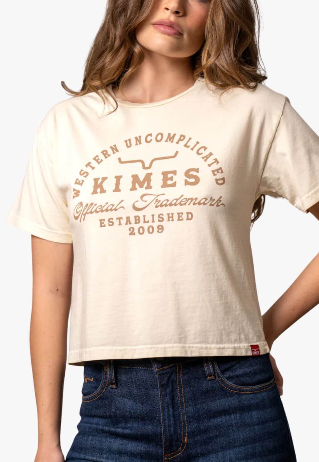 Kimes Ranch Womens Heavy Text T-Shirt Ivory S