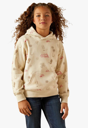 Ariat Girls Western Stamps Hoodie