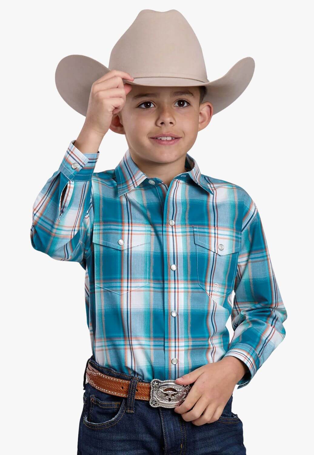 Roper Boys Plaid Long Sleeve Shirt