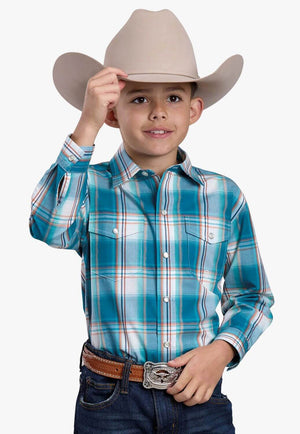 Roper Boys Plaid Long Sleeve Shirt