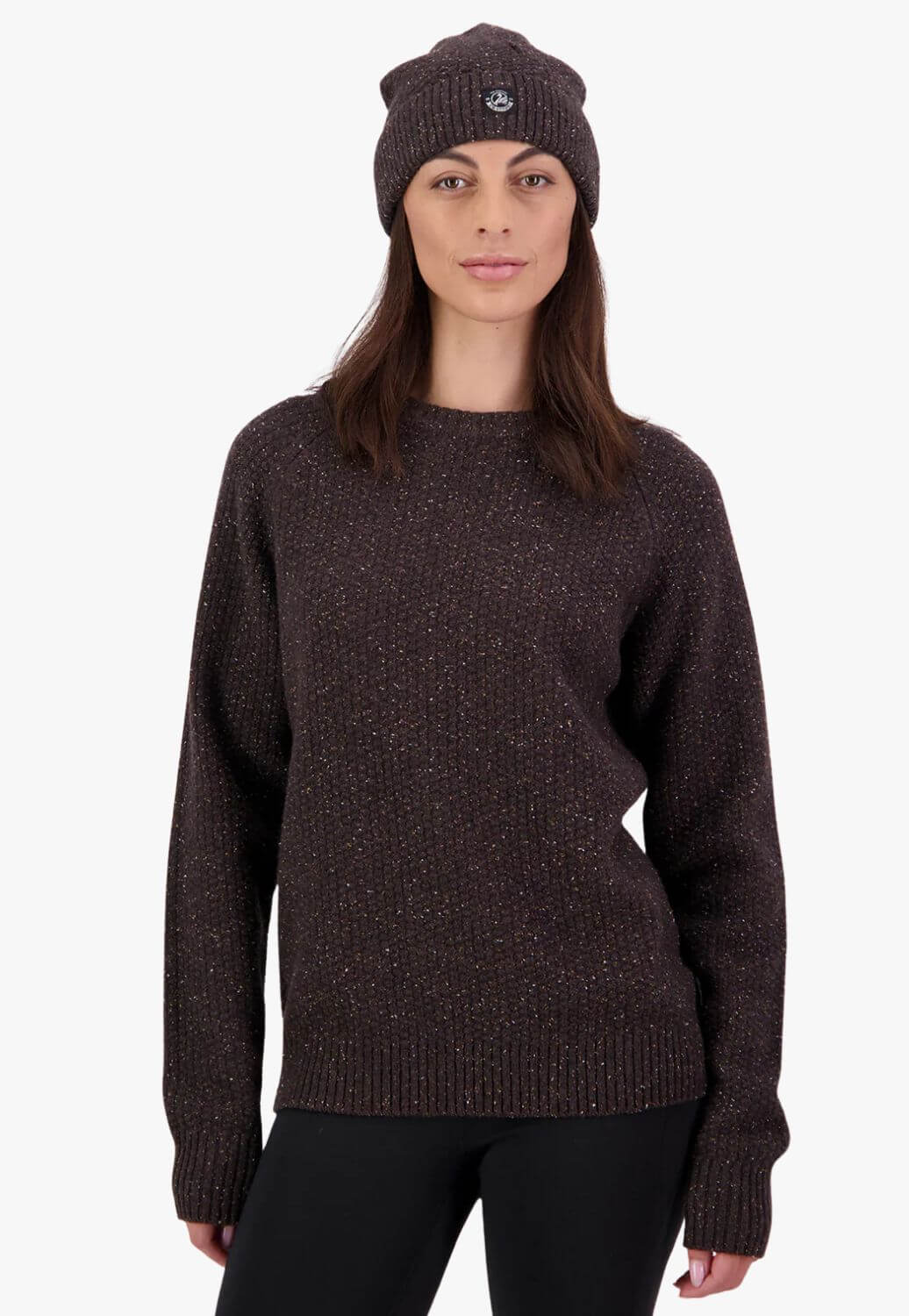 Swanndri Waffle Crew Pullover Espresso 8