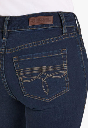 Rock & Roll Womens Mid Rise Riding Jean
