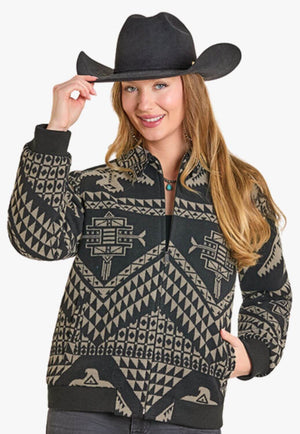 Rock & Roll Womens Aztec Bomber Jacket