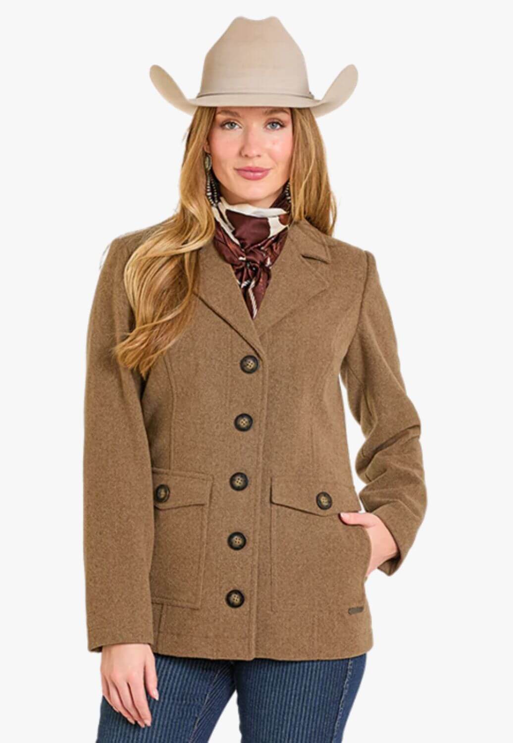 Rock &amp; Roll Womens Heather Wool Coat