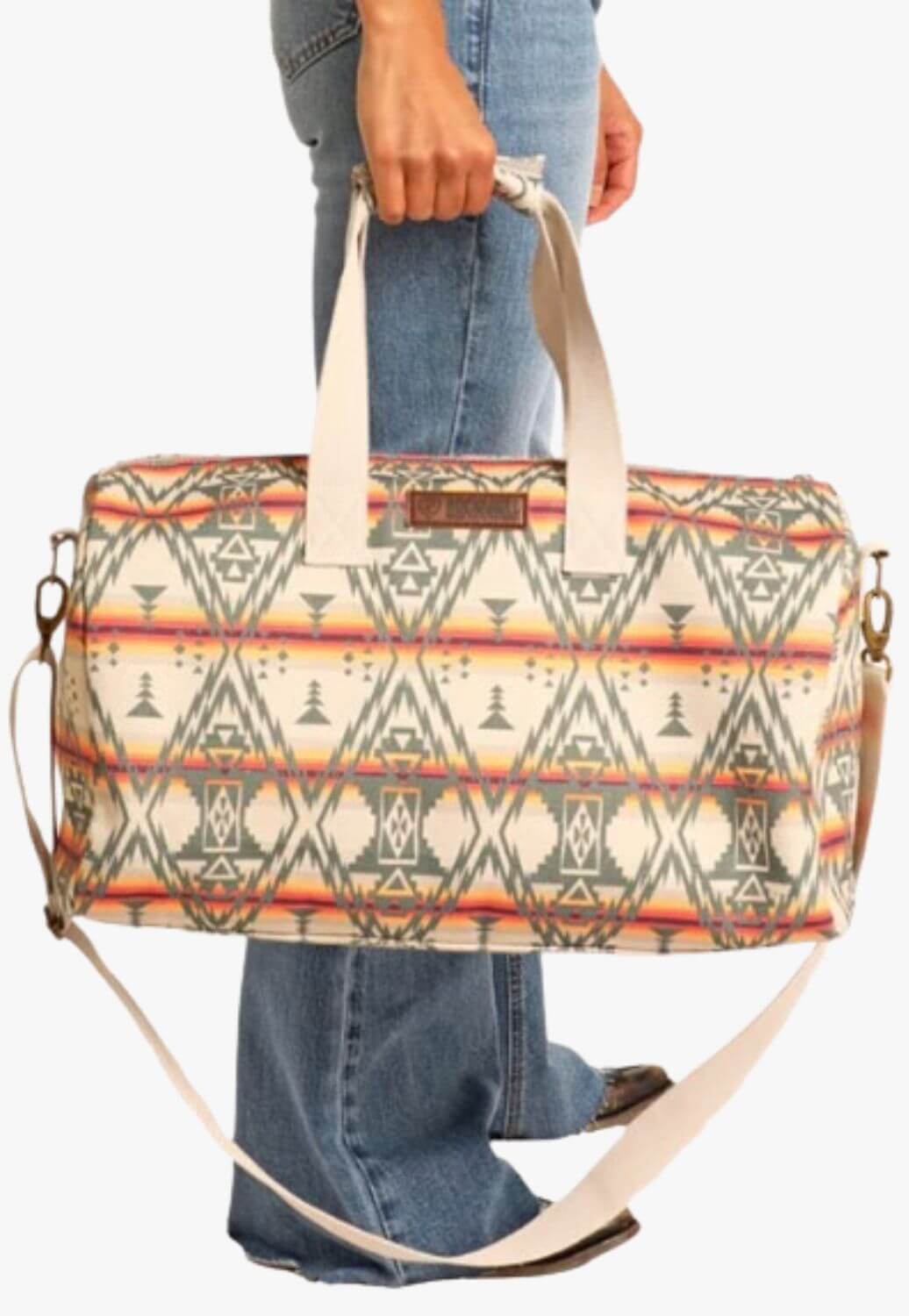 Rock and Roll Aztec Print Duffle Bag