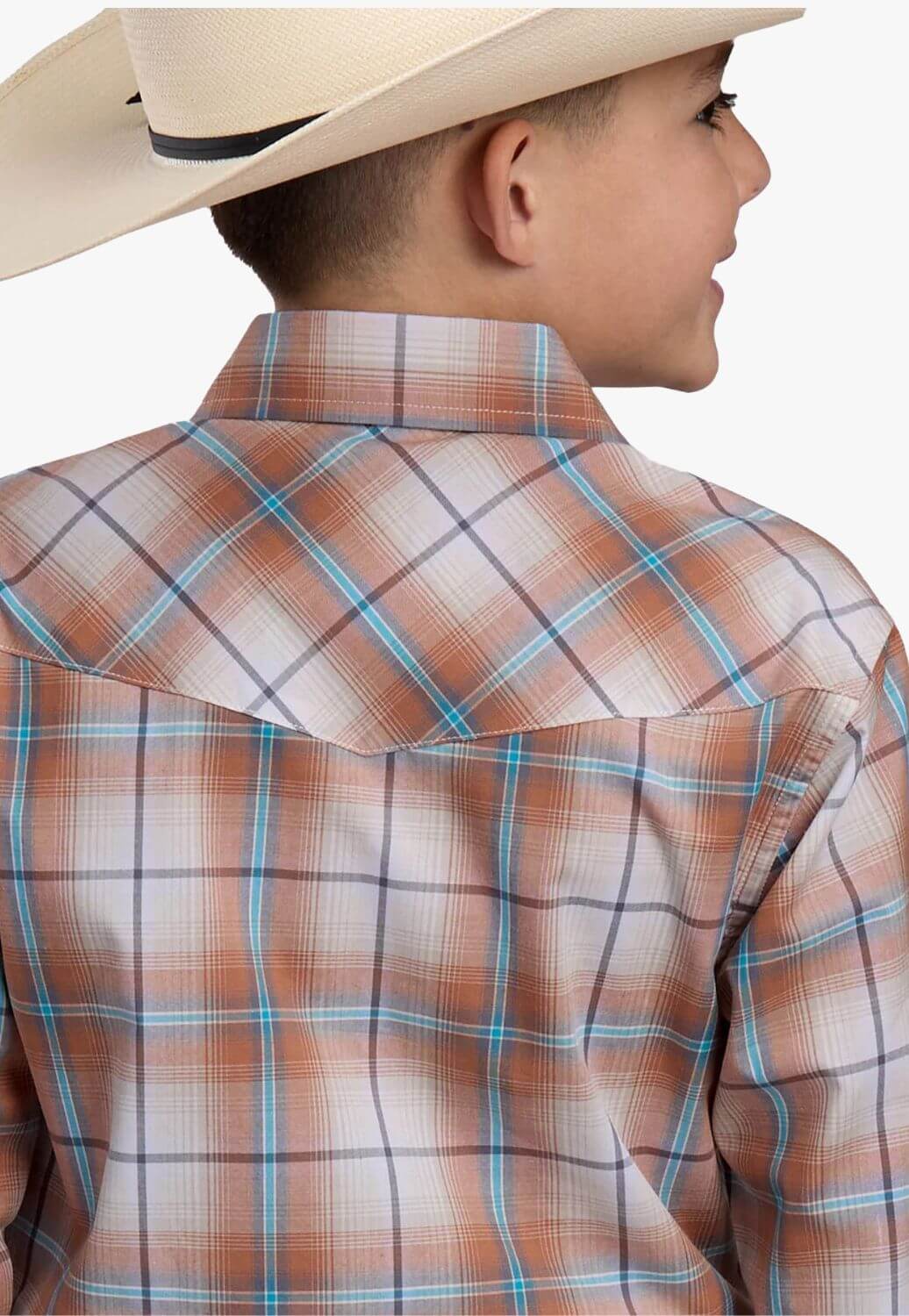 Roper Boys Plaid Western Shirt