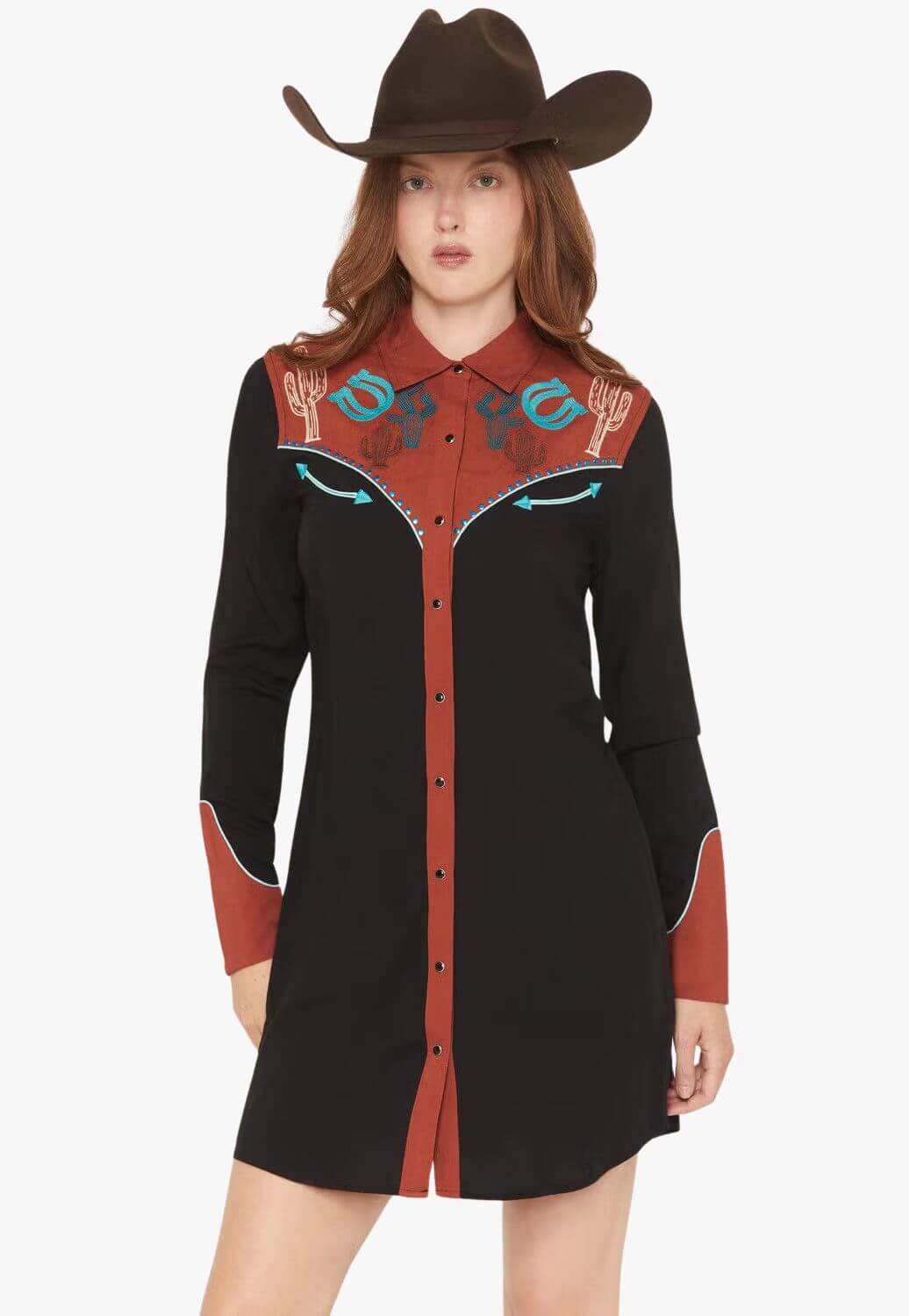 Panhandle Slim Womens Retro Long Sleeve Dress