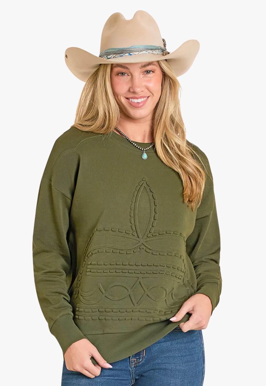 Panhandle Slim Womens Boot Stitch Sweater
