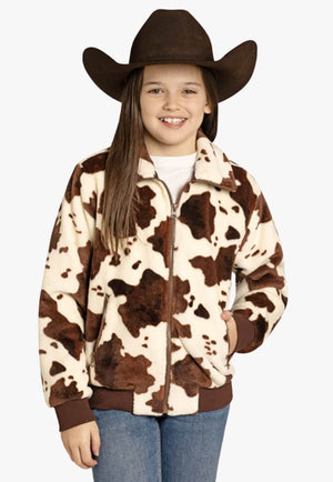Panhandle Slim Girls Cowhide Print Jacket