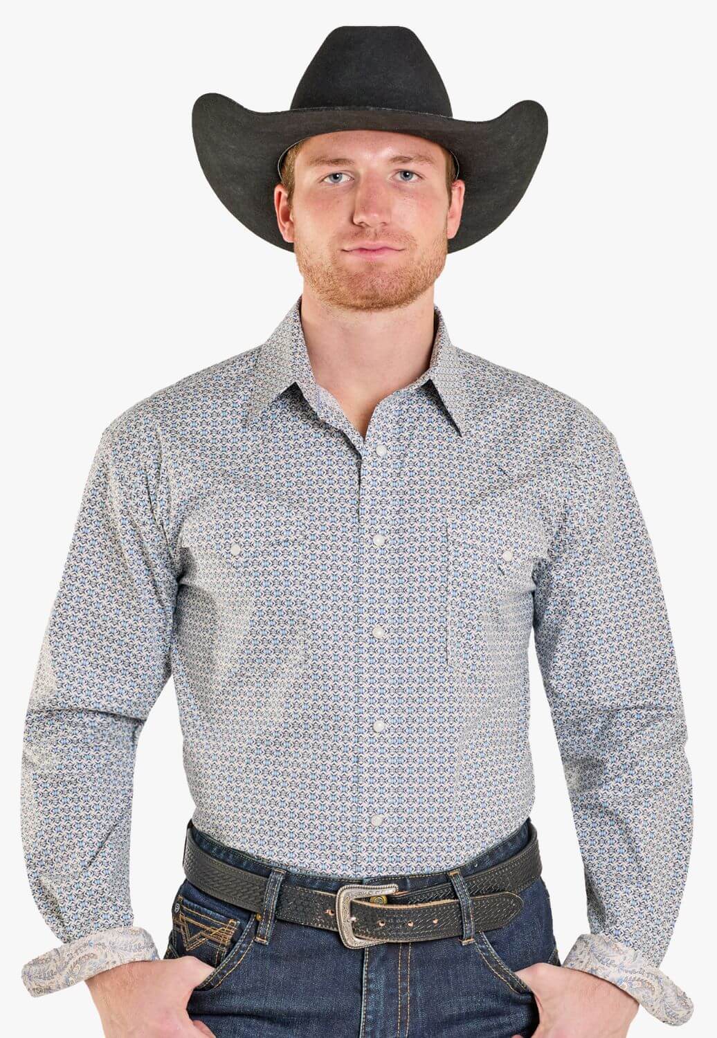 Panhandle Mens Long Sleeve Snap Shirt