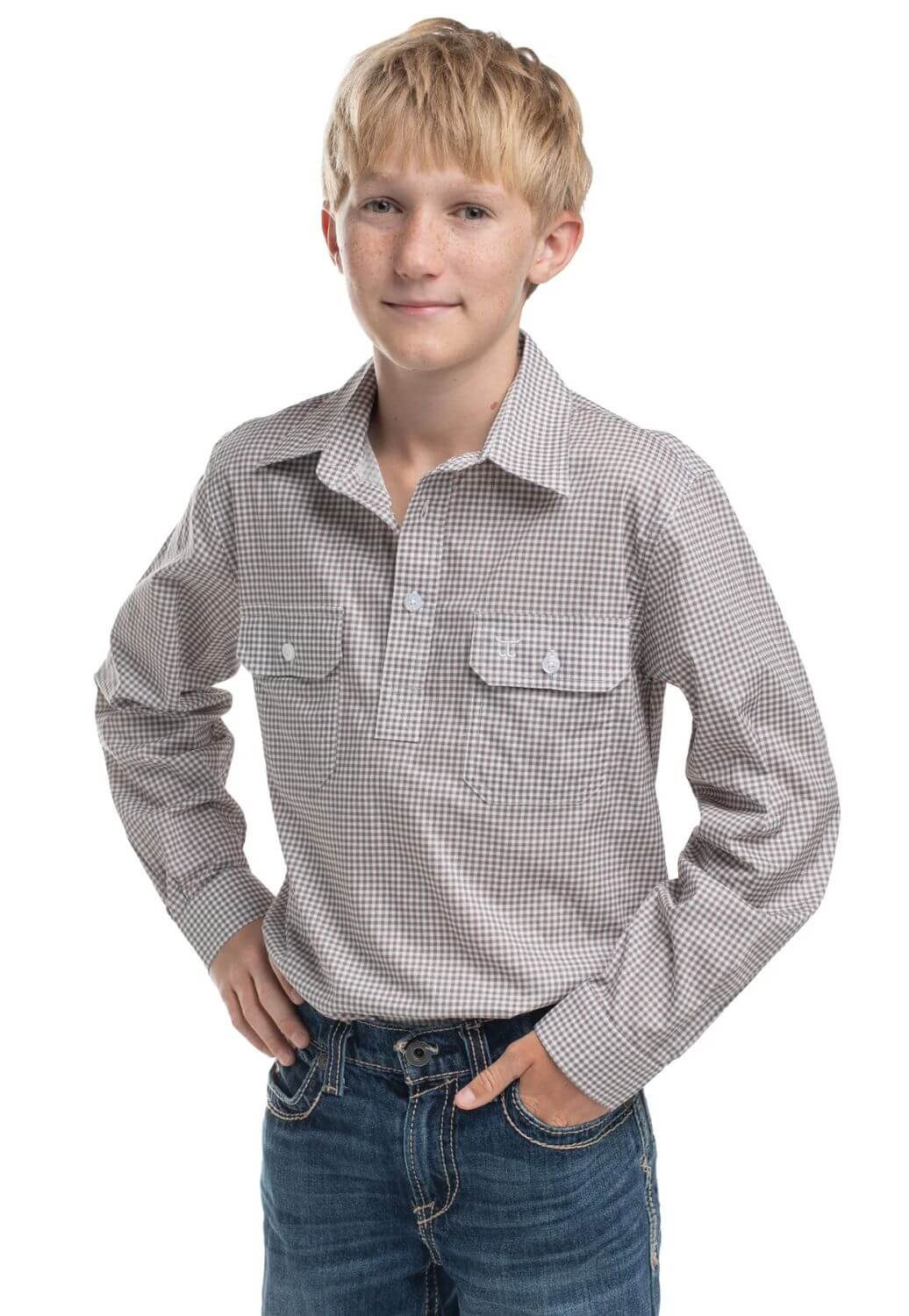 Just Country Boys Brayden Half Button Workshirt