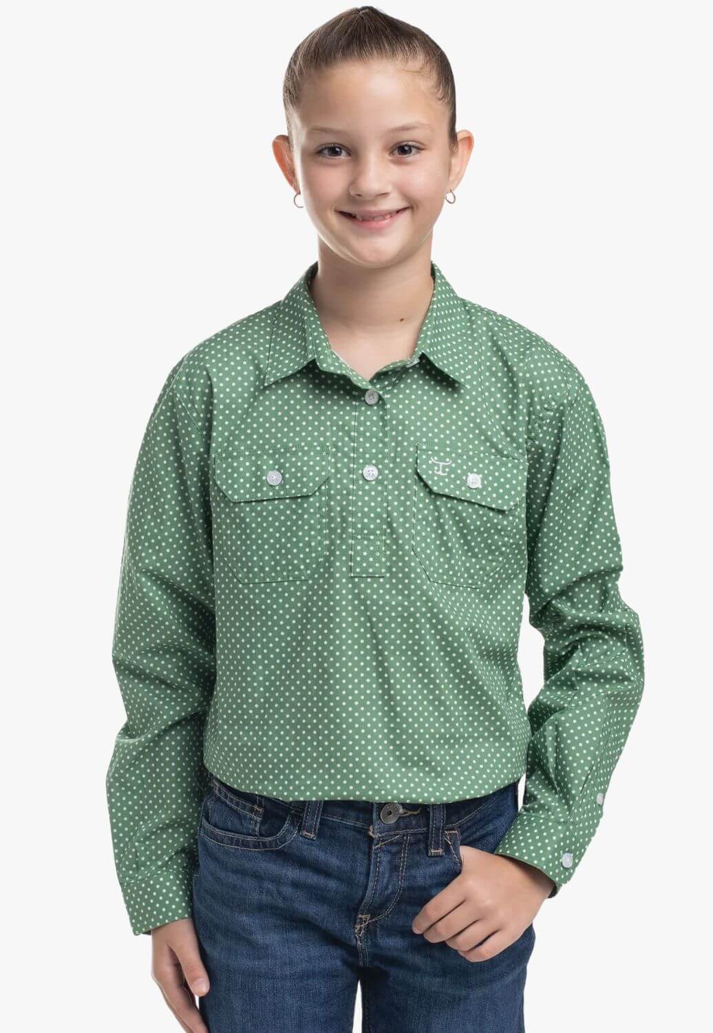 Just Country Girls Harper Half Button Workshirt