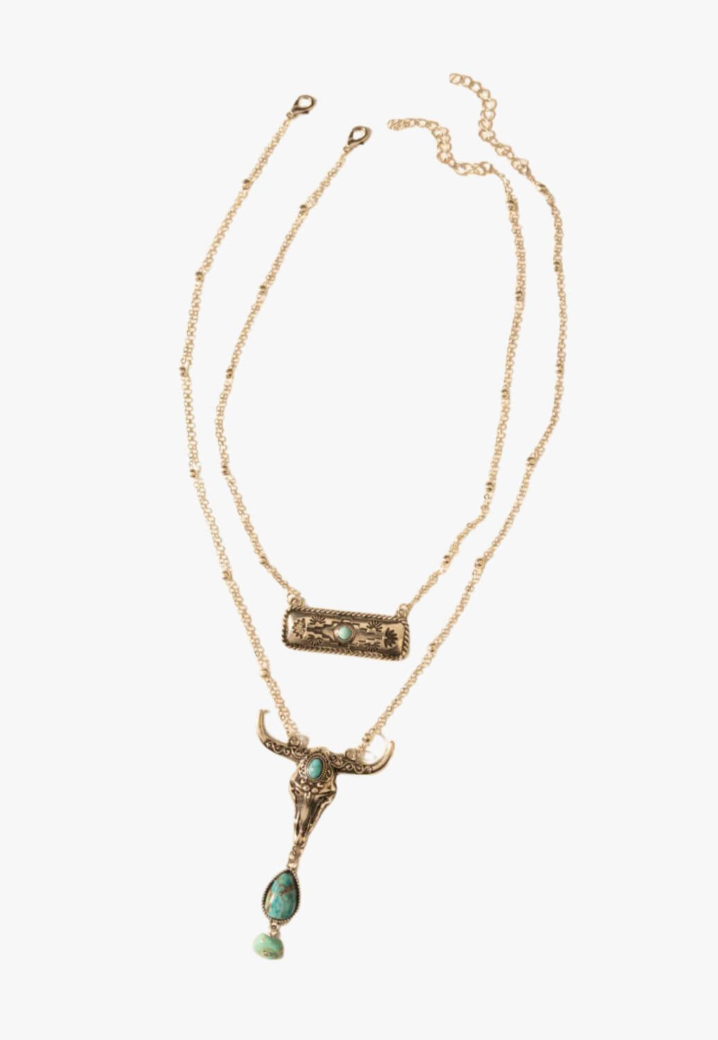 Myra Twin Horn Layered Necklace
