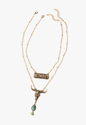 Myra Twin Horn Layered Necklace