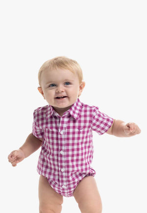 Just Country Infants Short Sleeve Full Button Jumpsuit