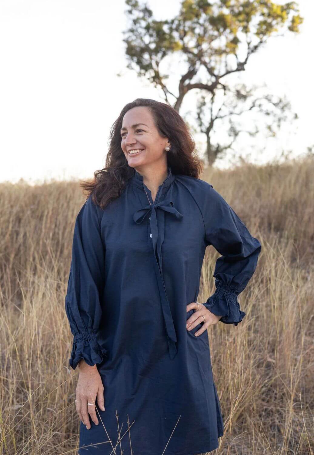 Black Cold Clothing Womens Long Sleeve Gabby Dress