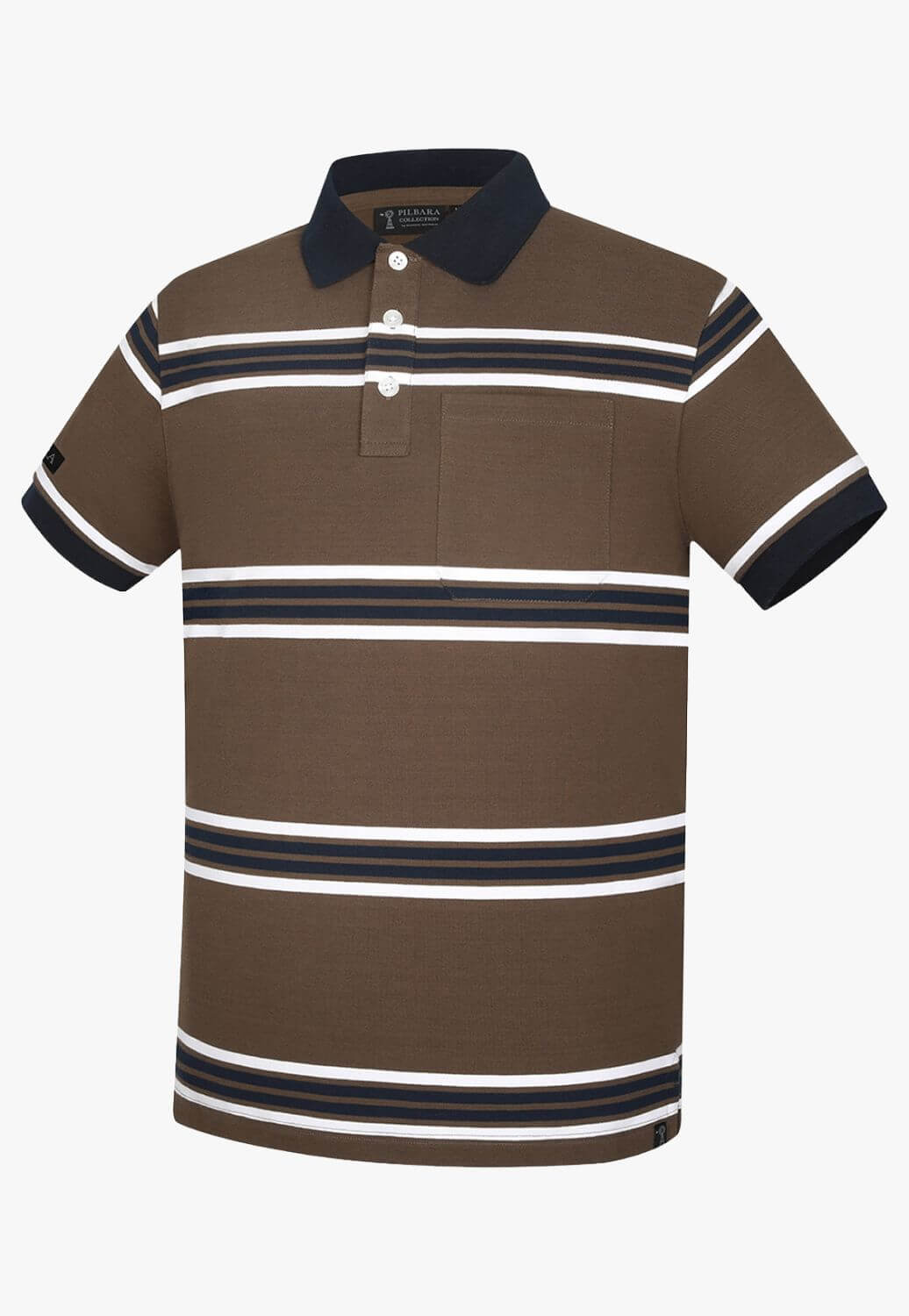 Pilbara Mens Striped Polo
