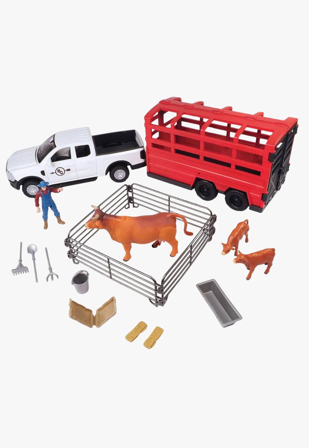Big Country Truck And Cattle Trailer Playset