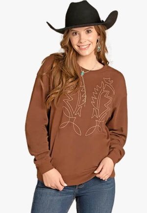 Panhandle Slim Womens Embroidered Sweatshirt
