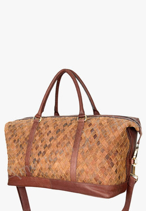 American Darling Woven Leather Duffel Bag
