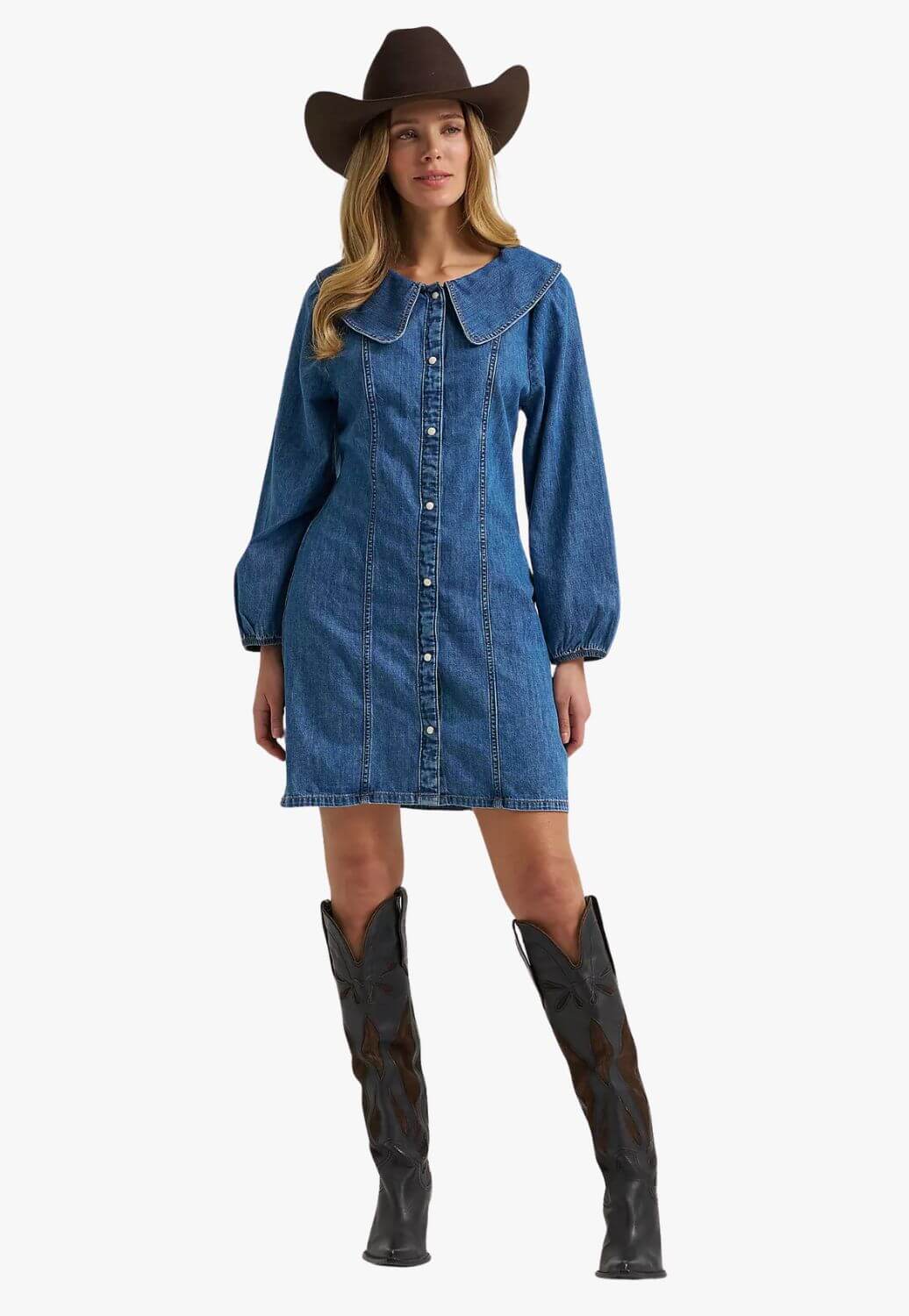 Wrangler Womens Peter Pan Collar Dress