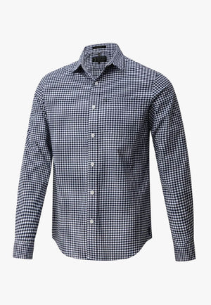 Pilbara Mens Gingham Long Sleeve Shirt
