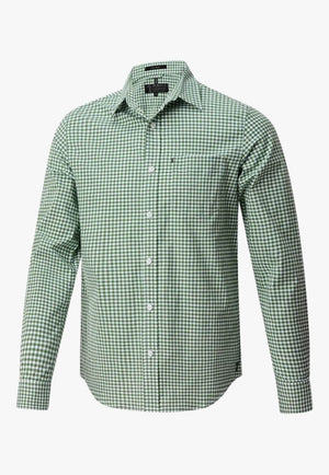 Pilbara Mens Gingham Long Sleeve Shirt