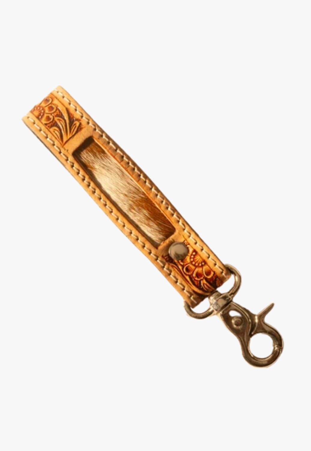 Myra Hide Inlay Western Key Fob