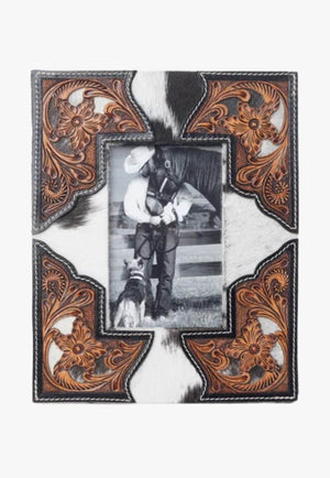 Myra Cornerstone Handtooled Leather Photo Frame