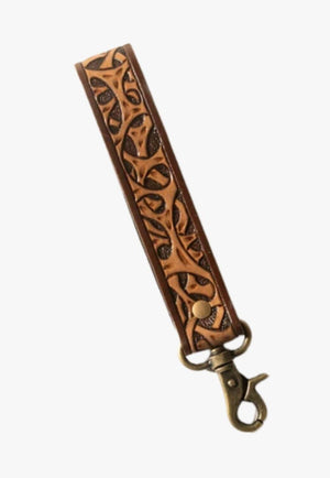 Myra Rangers Call Handtooled Leather Keyfob