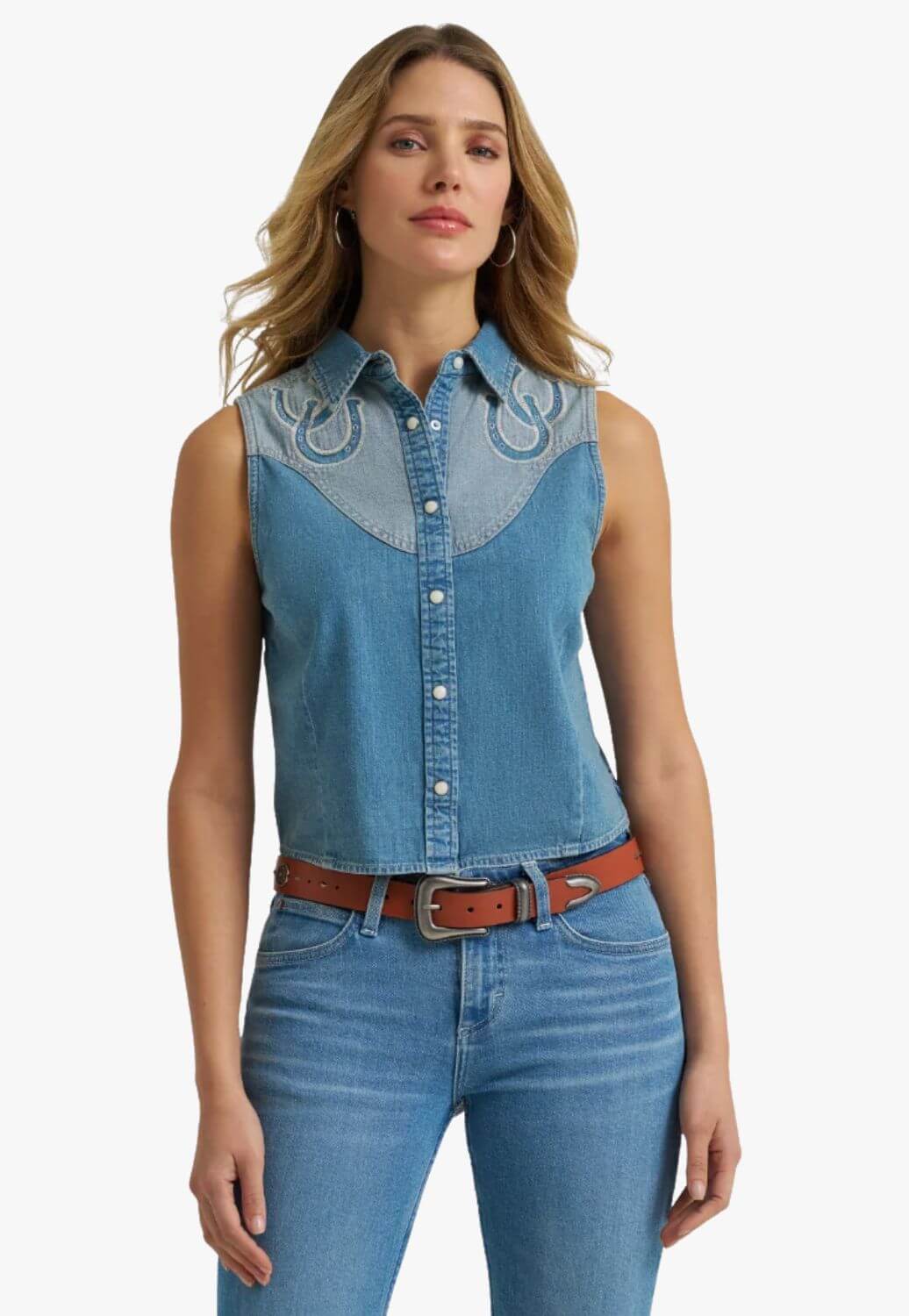 Wrangler Womens Denim Snap Shirt
