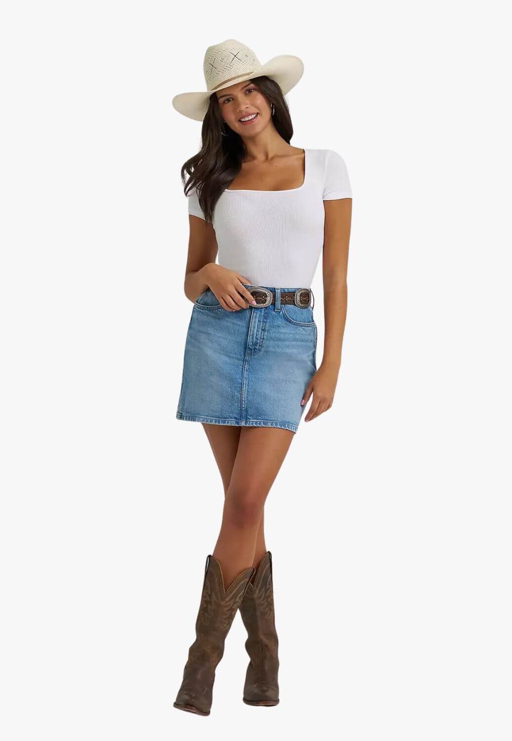 Wrangler Womens High Rise Skirt
