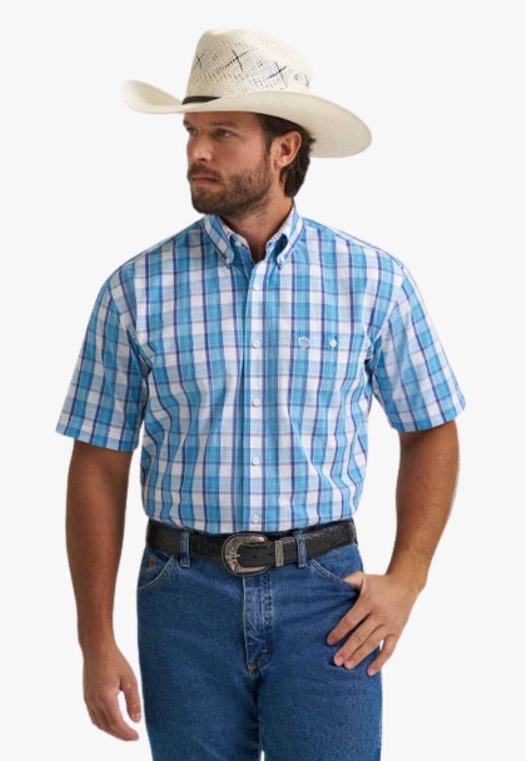 Wrangler Mens Check Long Sleeve Shirt