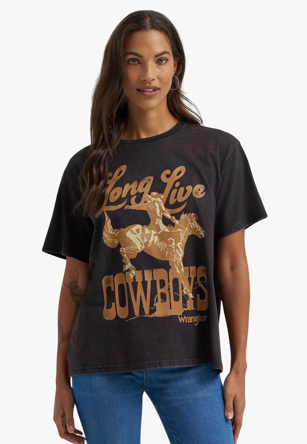 Wrangler Womens Long Live Cowboys T-Shirt