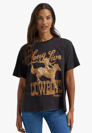 Wrangler Womens Long Live Cowboys T-Shirt
